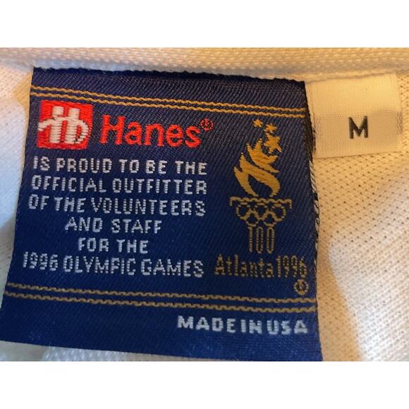 Vintage 1996 Olympics Atlanta Staff Polo Shirt USA Size M - Picture 4 of 7